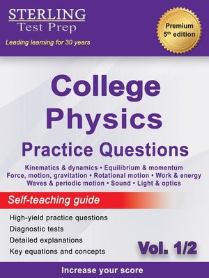 cover image of Sterling Test Prep College Physics Practice Questions